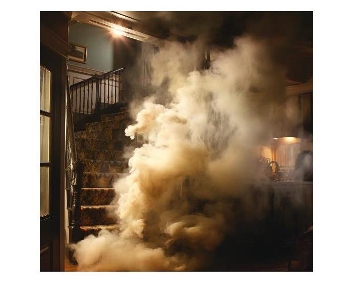 Smoke inside a house